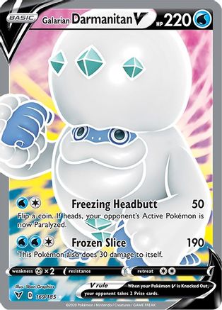 Galarian Darmanitan V (Full Art) 169  - Holofoil SWSH04 Vivid Voltage - Ultra Rare