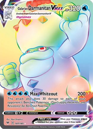 Galarian Darmanitan VMAX (Secret) 187  - Holofoil SWSH04 Vivid Voltage - Secret Rare