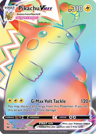 Pikachu VMAX (Secret) 188  - Holofoil SWSH04 Vivid Voltage - Secret Rare