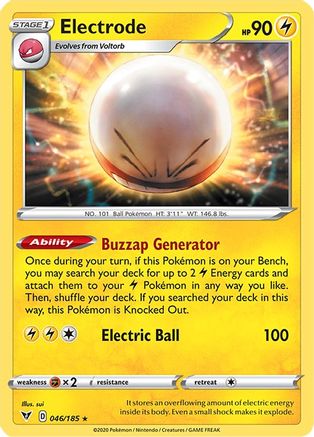 Electrode 046  - Reverse Holofoil SWSH04 Vivid Voltage - Holo Rare