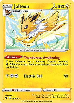Jolteon 047  SWSH04 Vivid Voltage - Rare
