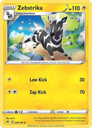Zebstrika 054  - Reverse Holofoil SWSH04 Vivid Voltage - Uncommon