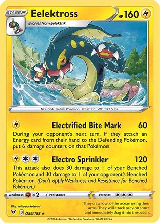 Eelektross 059  - Reverse Holofoil SWSH04 Vivid Voltage - Rare