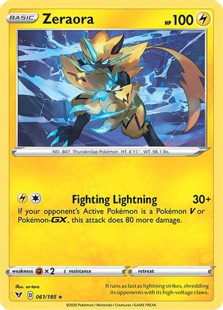 Zeraora 061  - Reverse Holofoil SWSH04 Vivid Voltage - Holo Rare