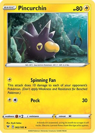 Pincurchin 062  SWSH04 Vivid Voltage - Uncommon
