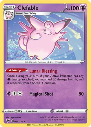 Clefable 064  - Reverse Holofoil SWSH04 Vivid Voltage - Rare