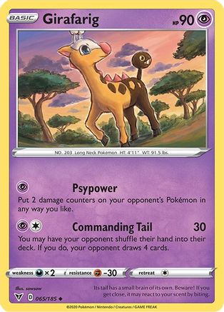 Girafarig 065  SWSH04 Vivid Voltage - Uncommon