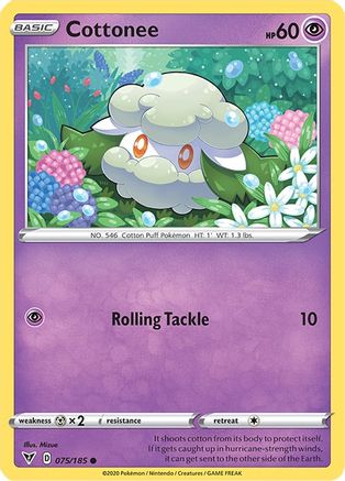 Cottonee 075  - Reverse Holofoil SWSH04 Vivid Voltage - Common