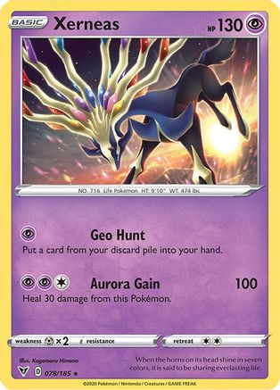 Xerneas 078  - Reverse Holofoil SWSH04 Vivid Voltage - Holo Rare