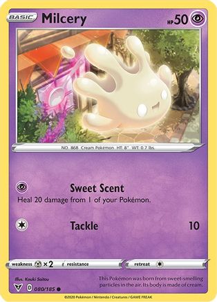 Milcery 080  - Reverse Holofoil SWSH04 Vivid Voltage - Common