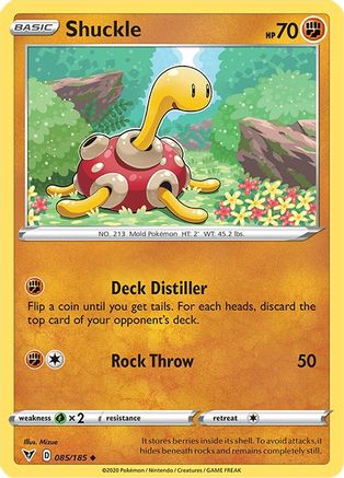 Shuckle 085  - Reverse Holofoil SWSH04 Vivid Voltage - Uncommon