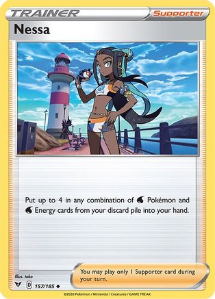 Nessa 157  - Reverse Holofoil SWSH04 Vivid Voltage - Uncommon