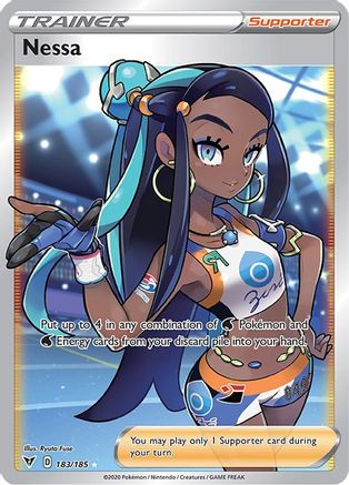 Nessa (Full Art) 183  - Holofoil SWSH04 Vivid Voltage - Ultra Rare