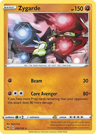 Zygarde 093  - Reverse Holofoil SWSH04 Vivid Voltage - Holo Rare