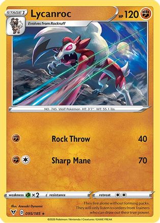 Lycanroc 095  SWSH04 Vivid Voltage - Rare