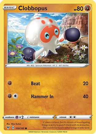 Clobbopus 100  - Reverse Holofoil SWSH04 Vivid Voltage - Common