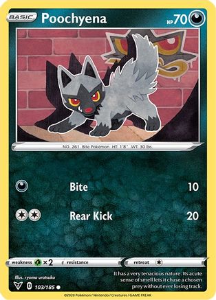 Poochyena 103  - Reverse Holofoil SWSH04 Vivid Voltage - Common