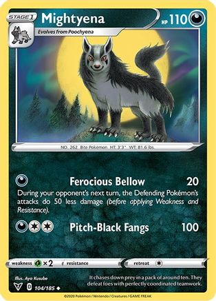 Mightyena 104  - Reverse Holofoil SWSH04 Vivid Voltage - Uncommon
