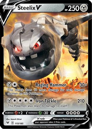 Steelix V 115  - Holofoil SWSH04 Vivid Voltage - Ultra Rare