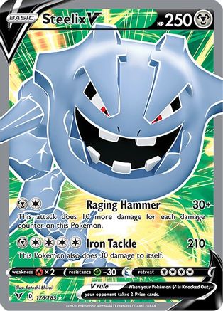 Steelix V (Full Art) 176  - Holofoil SWSH04 Vivid Voltage - Ultra Rare