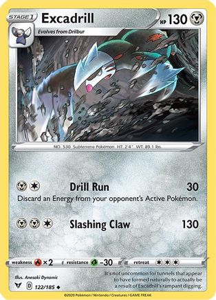 Excadrill 122  SWSH04 Vivid Voltage - Uncommon
