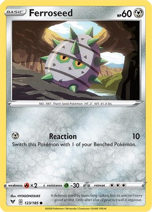 Ferroseed 123  - Reverse Holofoil SWSH04 Vivid Voltage - Common