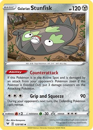 Galarian Stunfisk 125  SWSH04 Vivid Voltage - Uncommon