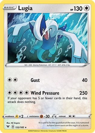 Lugia 132  - Holofoil SWSH04 Vivid Voltage - Holo Rare