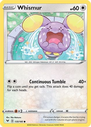Whismur 135  SWSH04 Vivid Voltage - Common