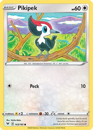 Pikipek 143  - Reverse Holofoil SWSH04 Vivid Voltage - Common