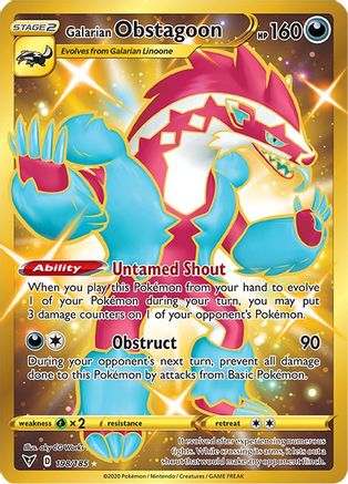 Galarian Obstagoon (Secret) 198  - Holofoil SWSH04 Vivid Voltage - Secret Rare