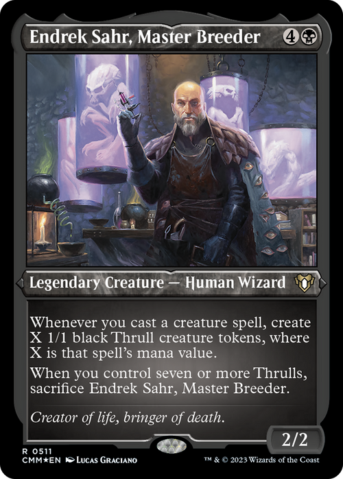 Endrek Sahr, Master Breeder (Foil Etched) (CMM-511) - Commander Masters Foil