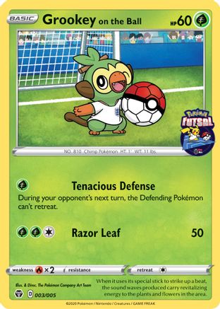Grookey on the Ball (Pokemon Futsal) 003/005  Miscellaneous Cards & Products - Promo