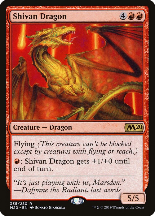 Shivan Dragon (M20-335) - Core Set 2020