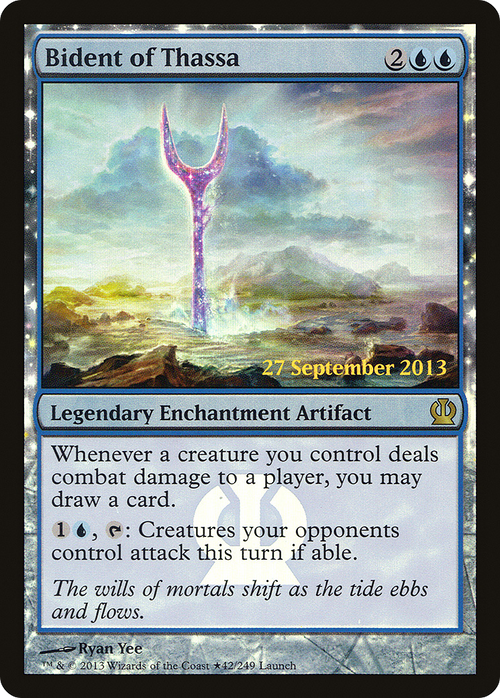 Bident of Thassa (LARP-42★) - Theros Promos: (enchantment) Foil