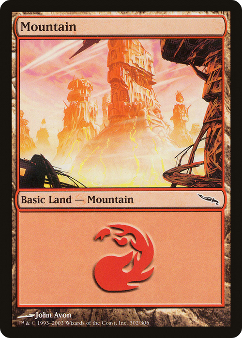 Mountain (302) (MRD-302) - Mirrodin