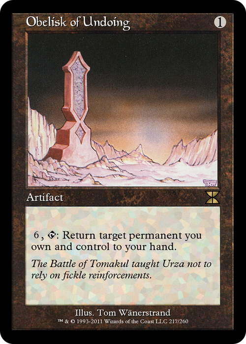 Obelisk of Undoing (ME4-217) - Masters Edition IV Foil