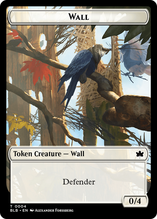 Wall Token (BLB-004) - Bloomburrow Tokens