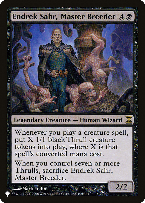 Endrek Sahr, Master Breeder (LIST-106/301) - The List