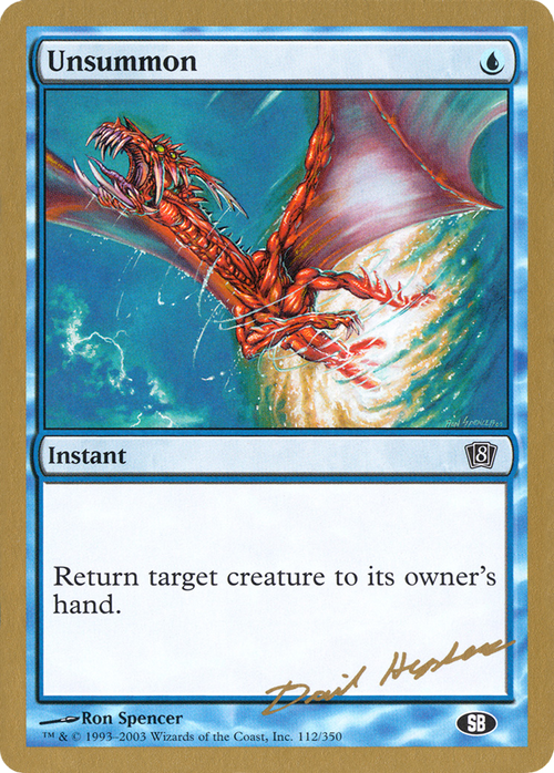 Unsummon - 2003 Dave Humpherys (8ED) (SB) (WCD-DH112SB) - World Championship Decks 2003