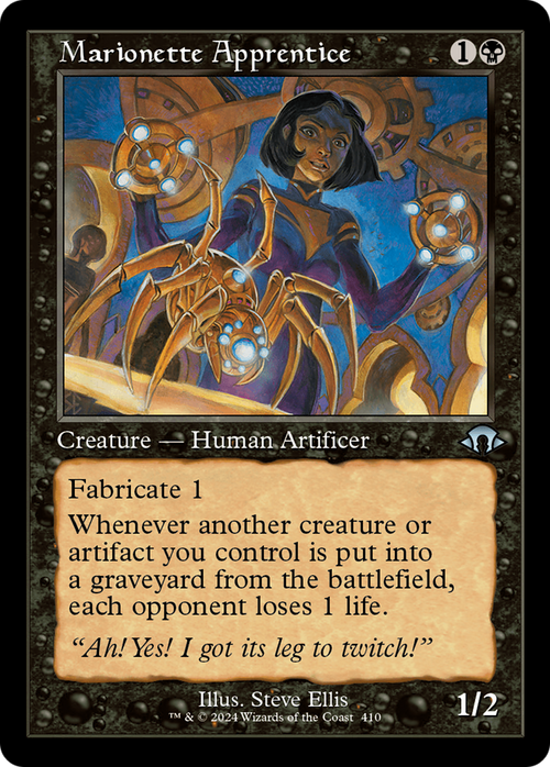 Marionette Apprentice (Retro Frame) (MH3-410) - Modern Horizons 3 Foil