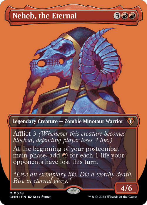 Neheb, the Eternal (Borderless) (CMM-678) - Commander Masters