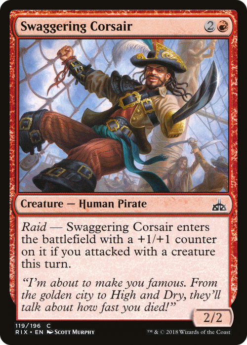 Swaggering Corsair (RIX-119) - Rivals of Ixalan Foil