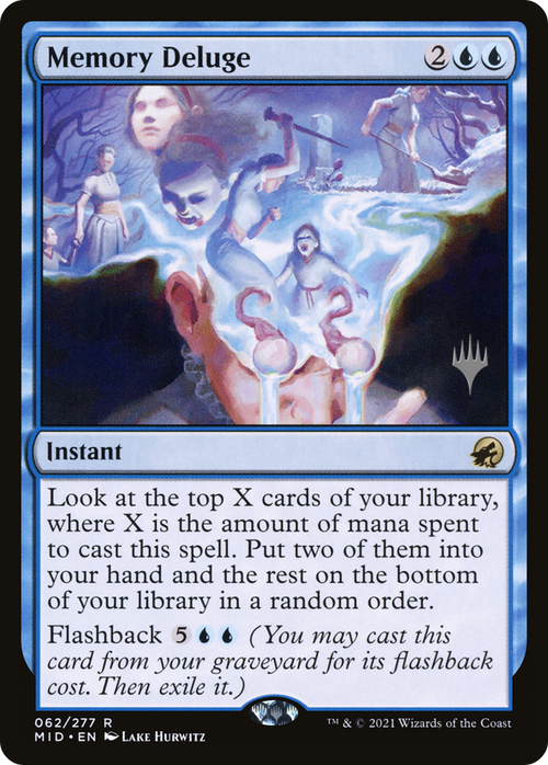 Memory Deluge (PPMID-62P) - Innistrad: Midnight Hunt Promos Foil
