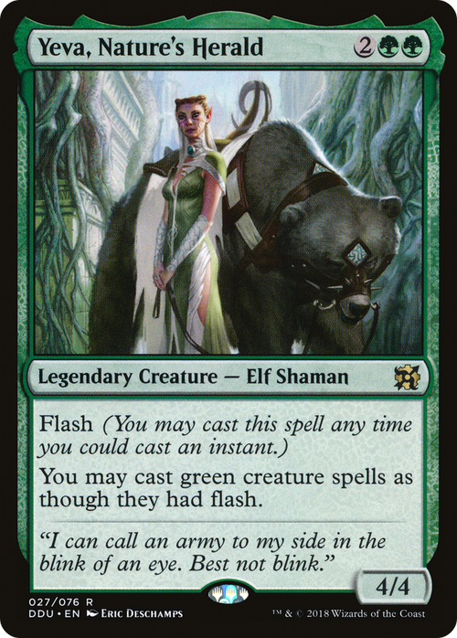 Yeva, Nature's Herald (DDU-027) - Duel Decks: Elves vs. Inventors