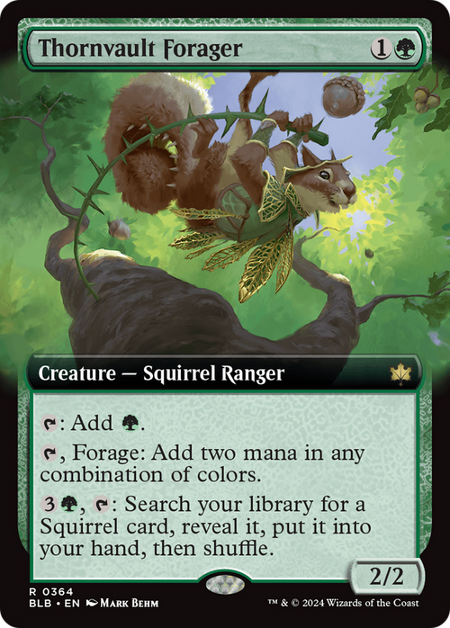 Thornvault Forager (Extended Art) (BLB-364) - Bloomburrow: (Extended Art)