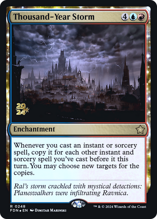 Thousand-Year Storm (FDN) (PRE-248) - Foundations Promos: (enchantment) Foil