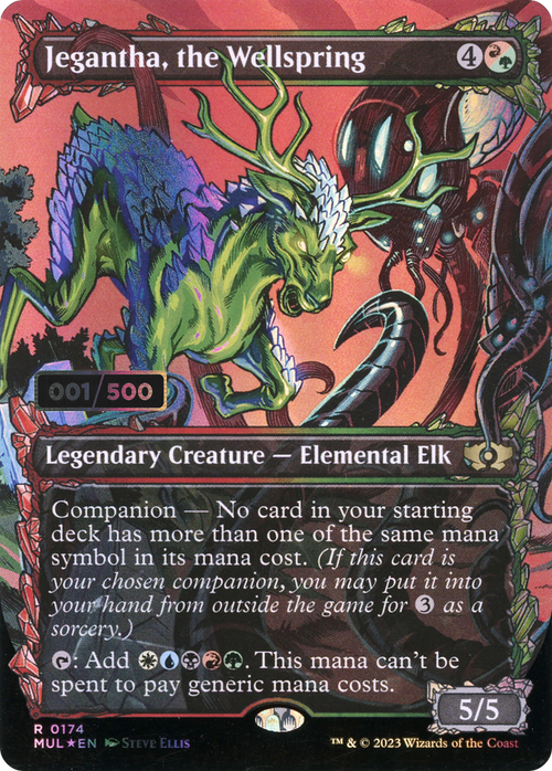 Jegantha, the Wellspring (Serial Numbered) (MUL-174) - Multiverse Legends: (Showcase) (Borderless) Foil