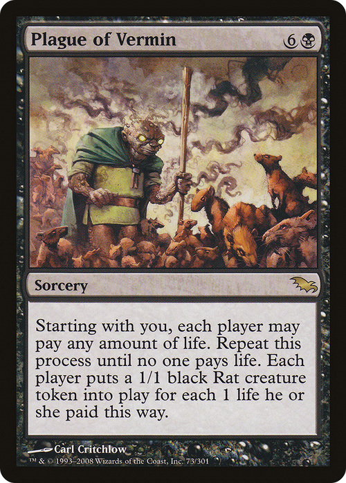 Plague of Vermin (SHM-073) - Shadowmoor Foil