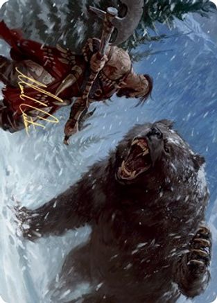 Blizzard Brawl Art Card (Gold-Stamped Signature) (ASKHM-041) - Art Series: Kaldheim Foil